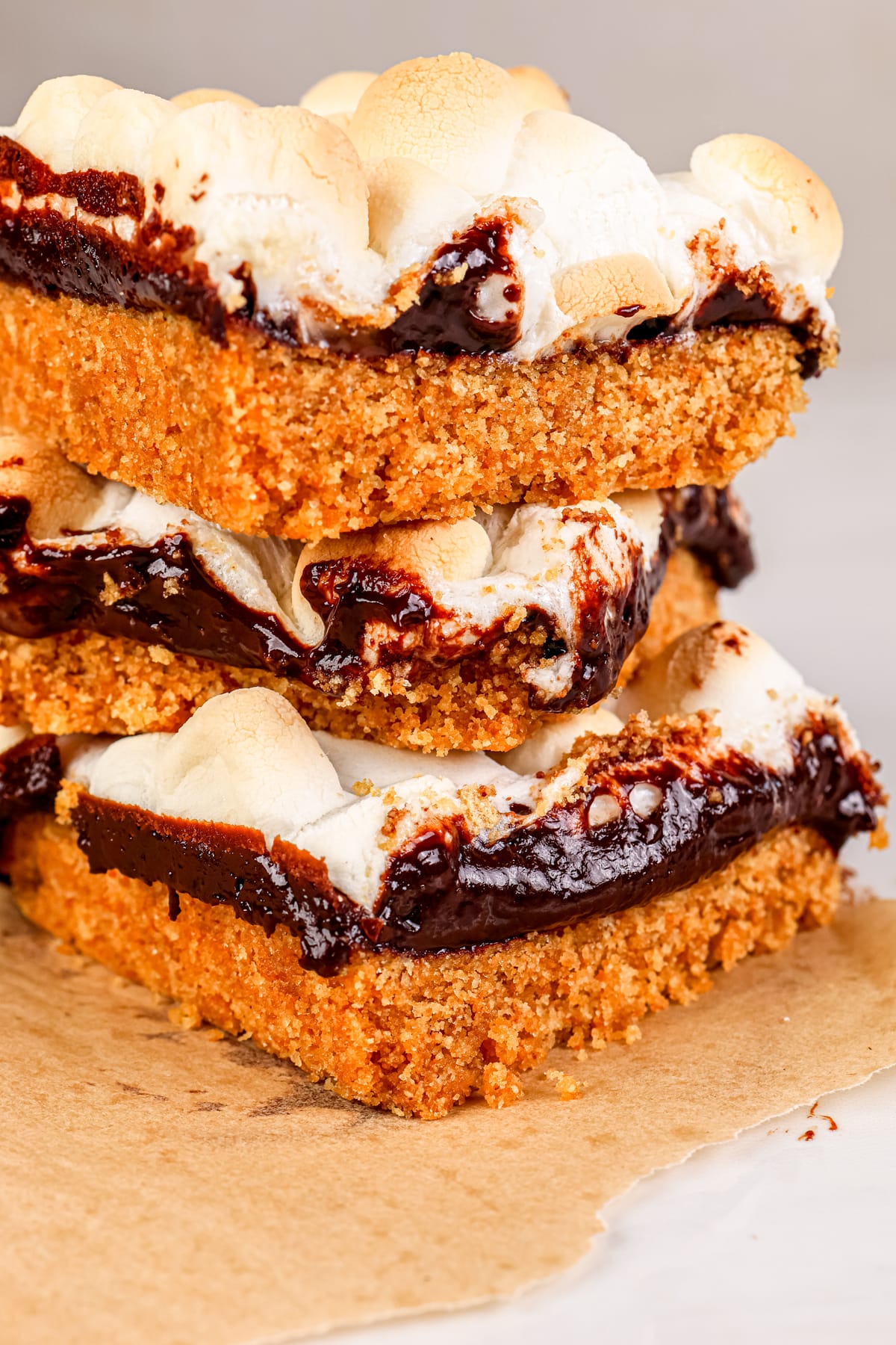 Stack of S'mores Bars