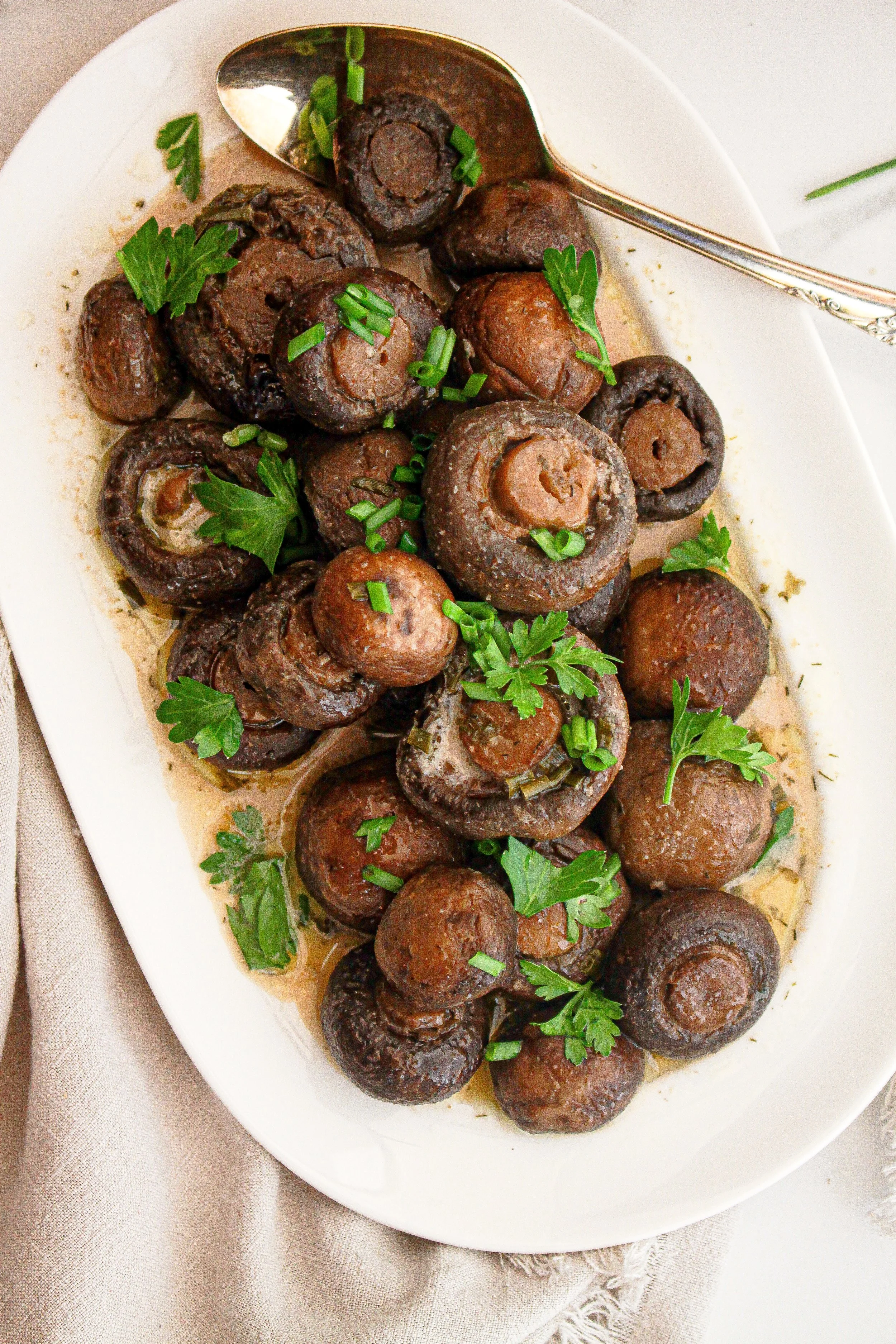 Crockpot mushrooms