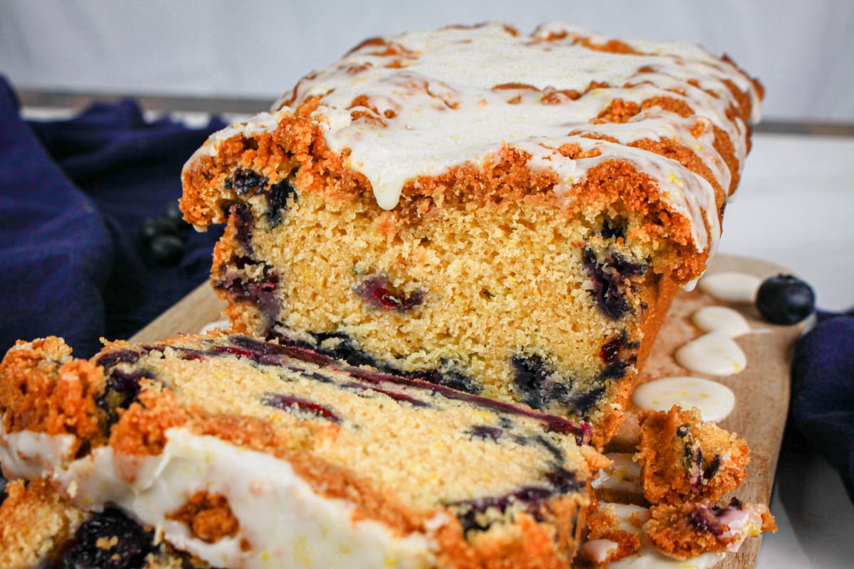 Bakery-Style Blueberry Lemon Streusel Loaf Cake (Soft & Moist)