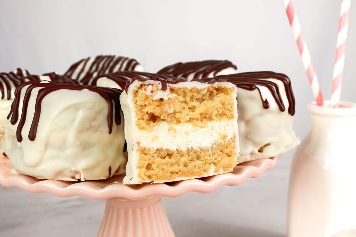 Bakery-Style Zebra Cakes (Egg-Free, Dairy-Free, Nut-Free)