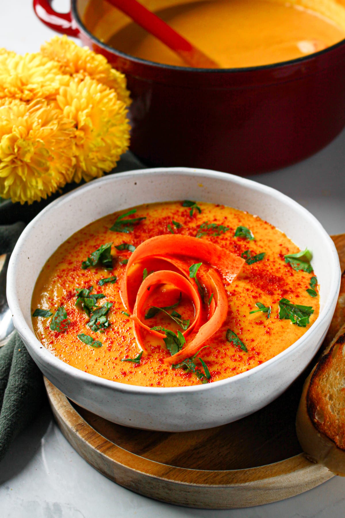 Curried Red Lentil and Carrot Soup