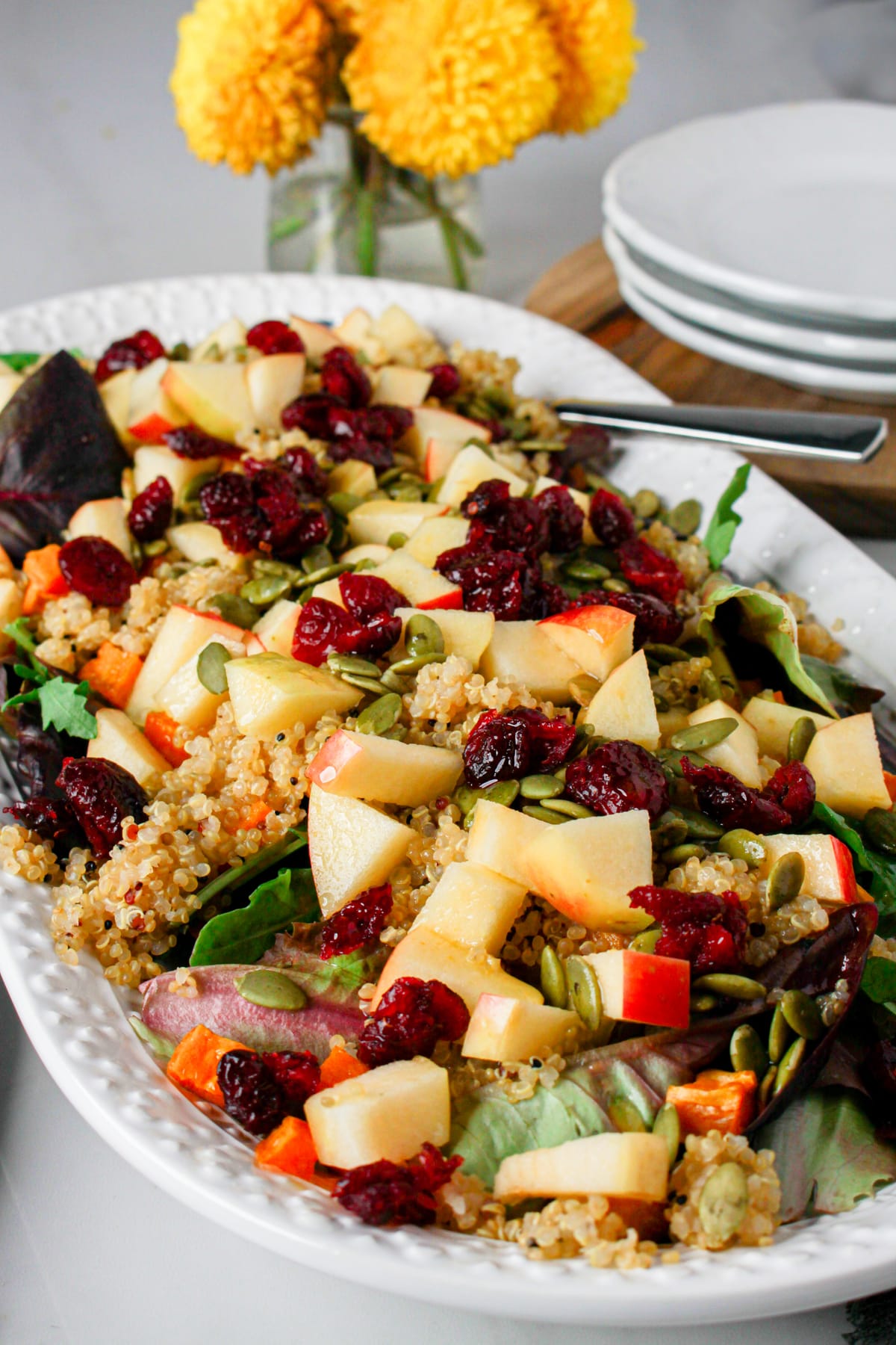 Harvest Quinoa Salad with Maple Dijon Dressing