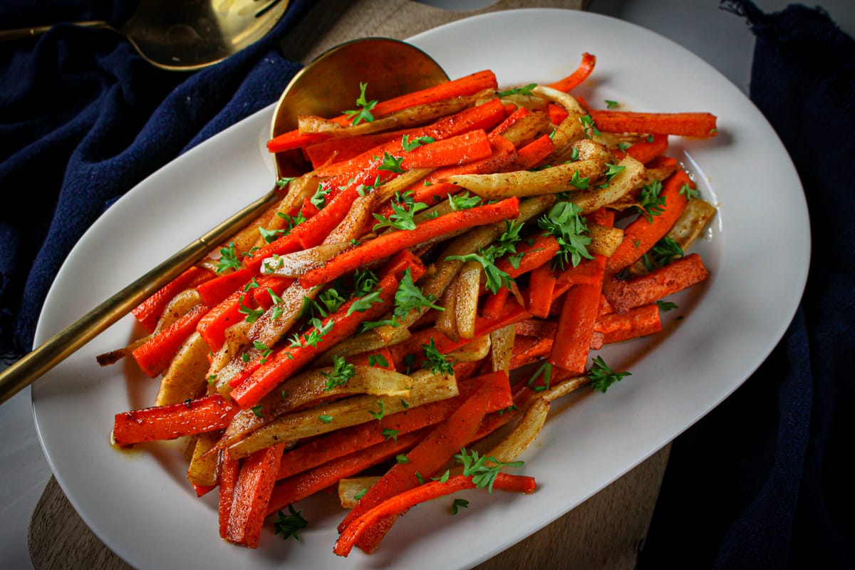 Cinnamon-Roasted Carrots & Parsnips