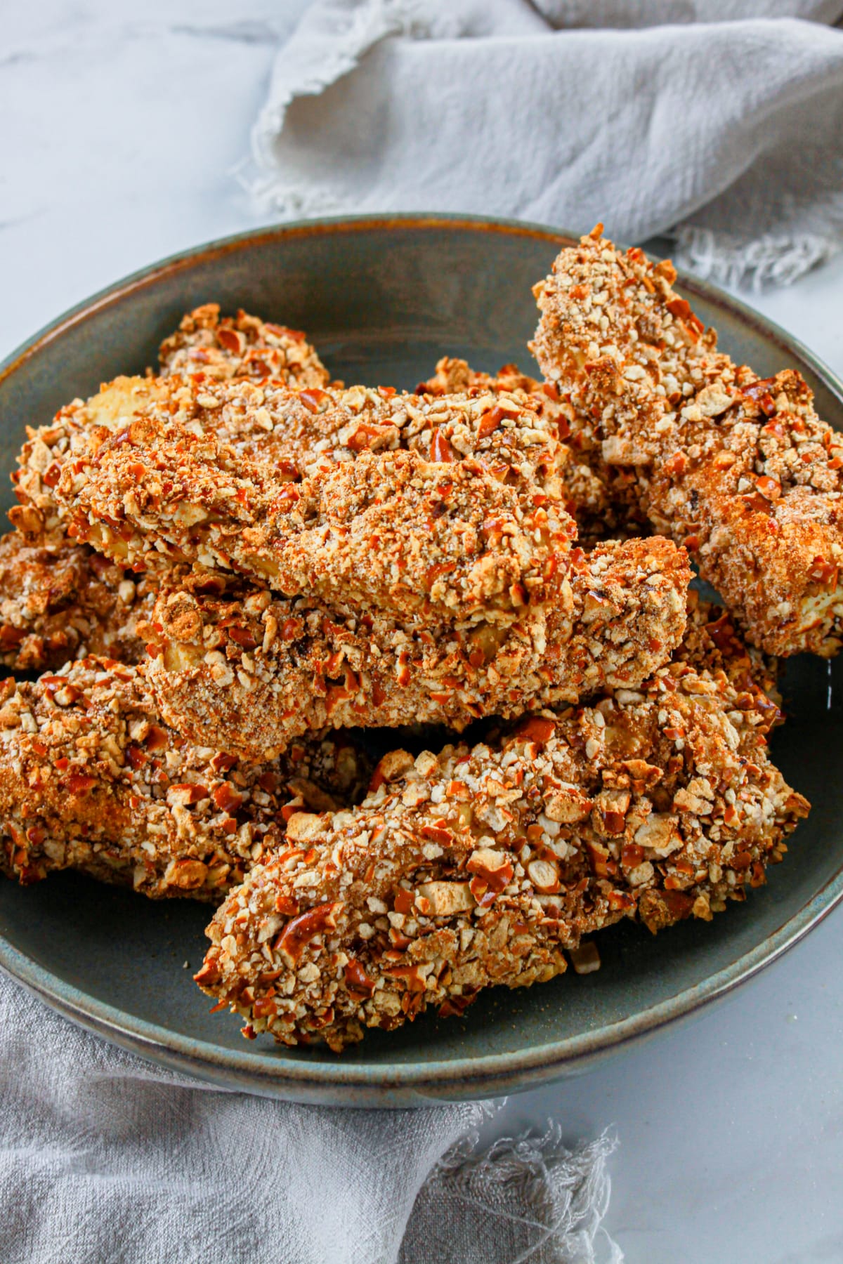 Crispy Pretzel-Crusted Tofu Tenders (Egg-Free, Dairy-Free, Nut-Free)