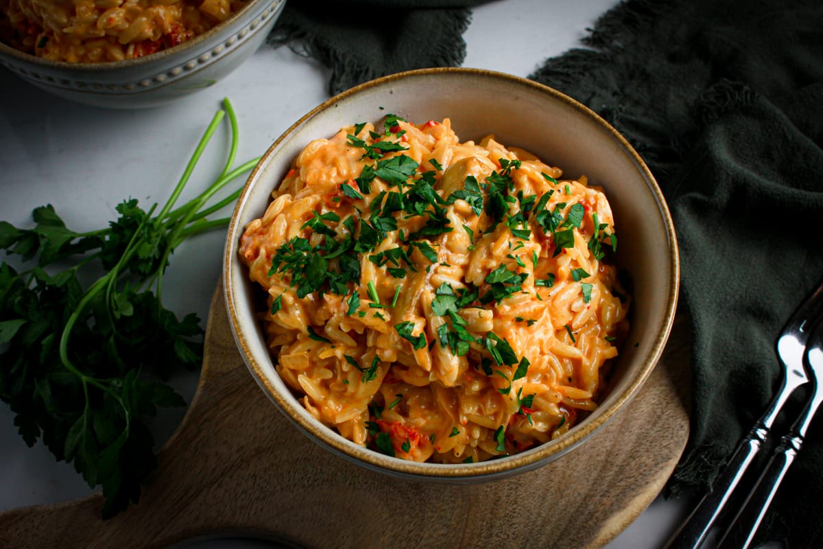 Marry Me Tofu & Orzo