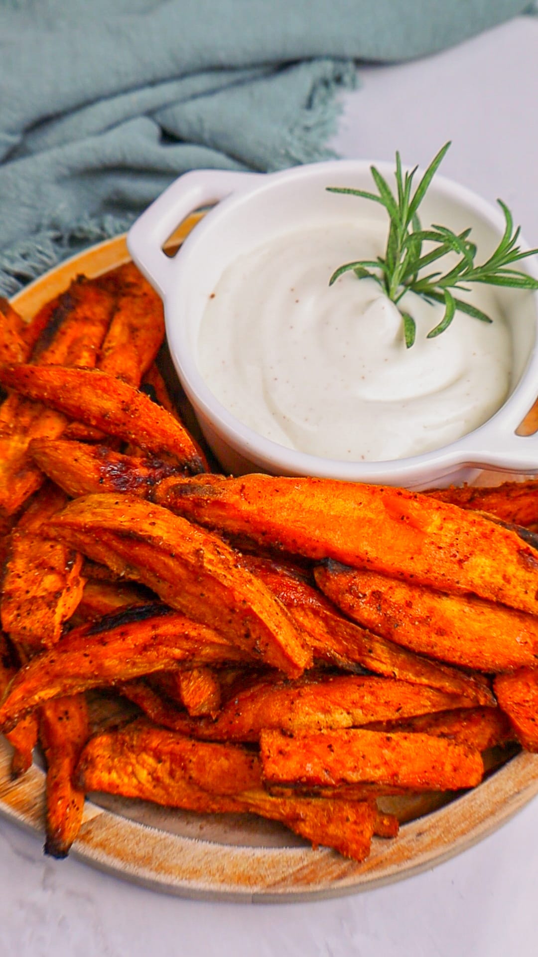 Roasted Sweet Potato Wedges with Garlic Aioli